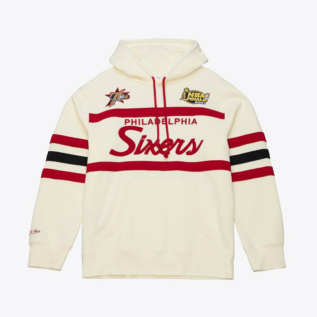 Philadelphia 76ers Hardwood Classics 76 Originals Collection Head Coach Hoodie sale - Cream | Mitchell & Ness online