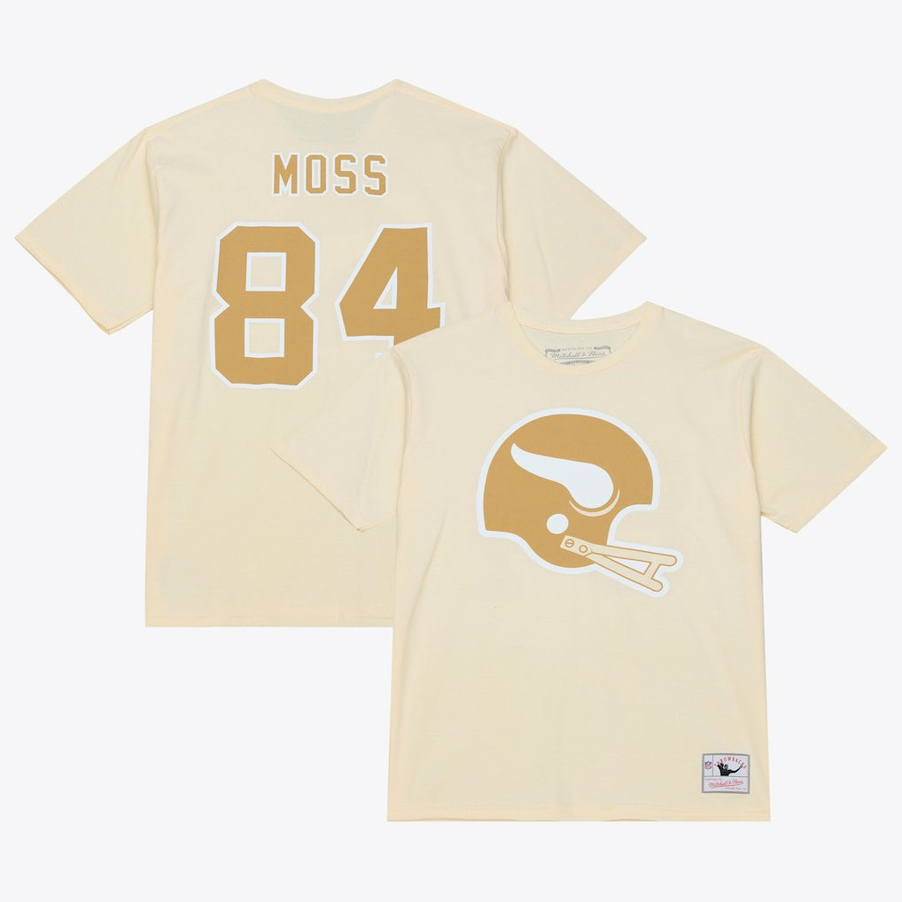 Randy Moss Minnesota Vikings Sandman Name & Number T-Shirt - Cream sale