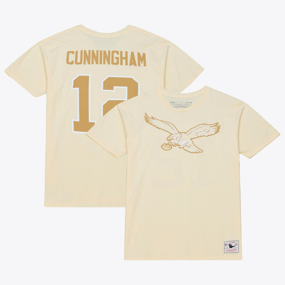 Randall Cunningham Philadelphia Eagles Sandman Name & Number T-Shirt - Cream for sale