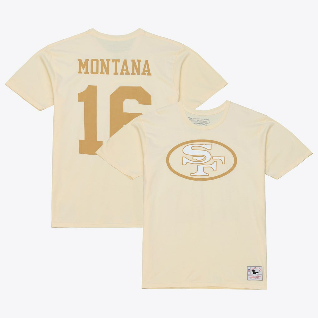 Joe Montana San Francisco 49ers Sandman Name & Number T-Shirt - Cream cheap
