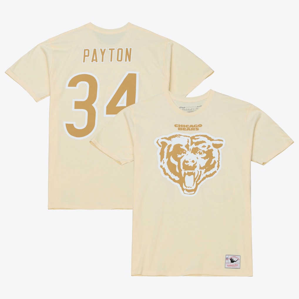 Walter Payton Chicago Bears Sandman Name & Number T-Shirt - Cream outlet