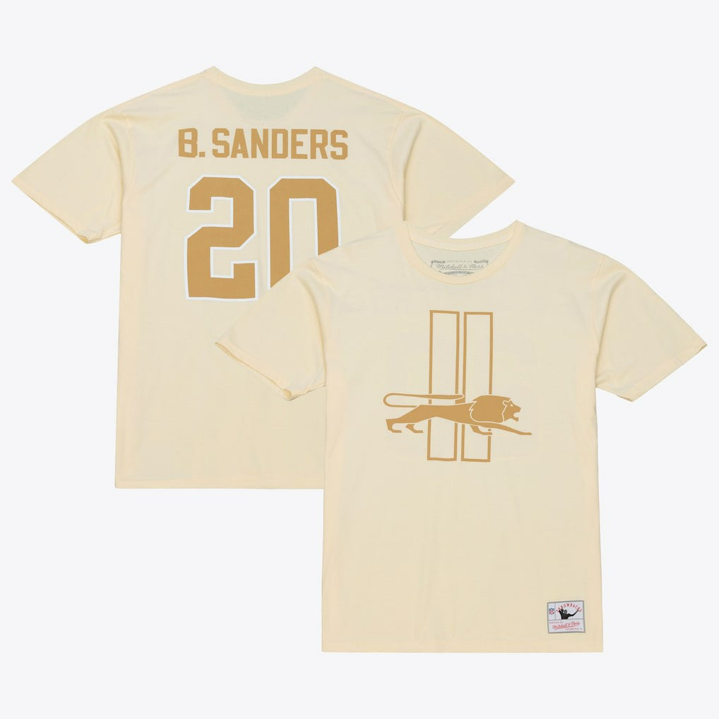 Barry Sanders Detroit Lions Sandman Name & Number T-Shirt - Cream cheap