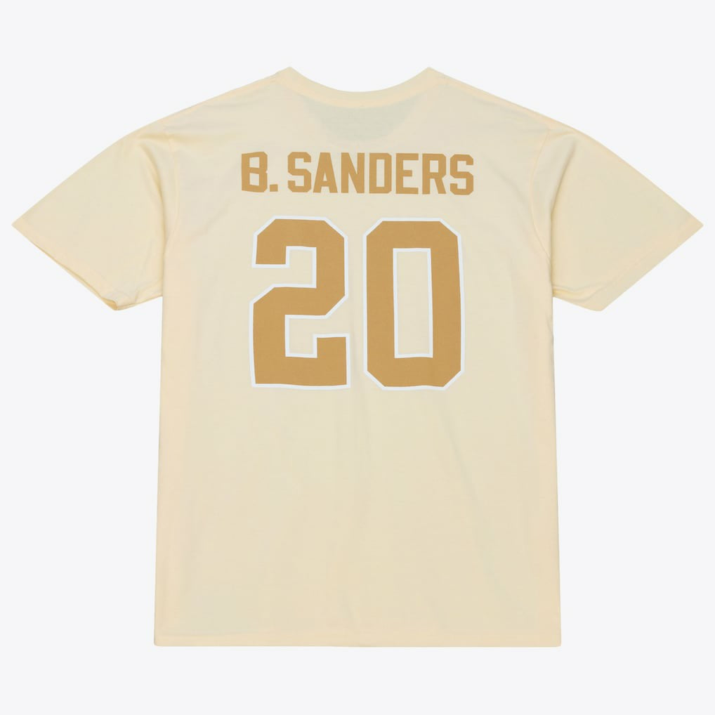 Barry Sanders Detroit Lions Sandman Name & Number T-Shirt - Cream cheap