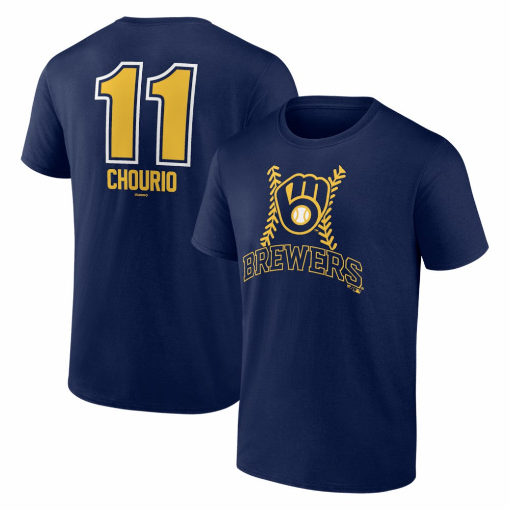 Jackson Chourio Milwaukee Brewers Fastball Player Name & Number T-Shirt - Navy