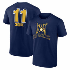 Jackson Chourio Milwaukee Brewers Fastball Player Name & Number T-Shirt - Navy