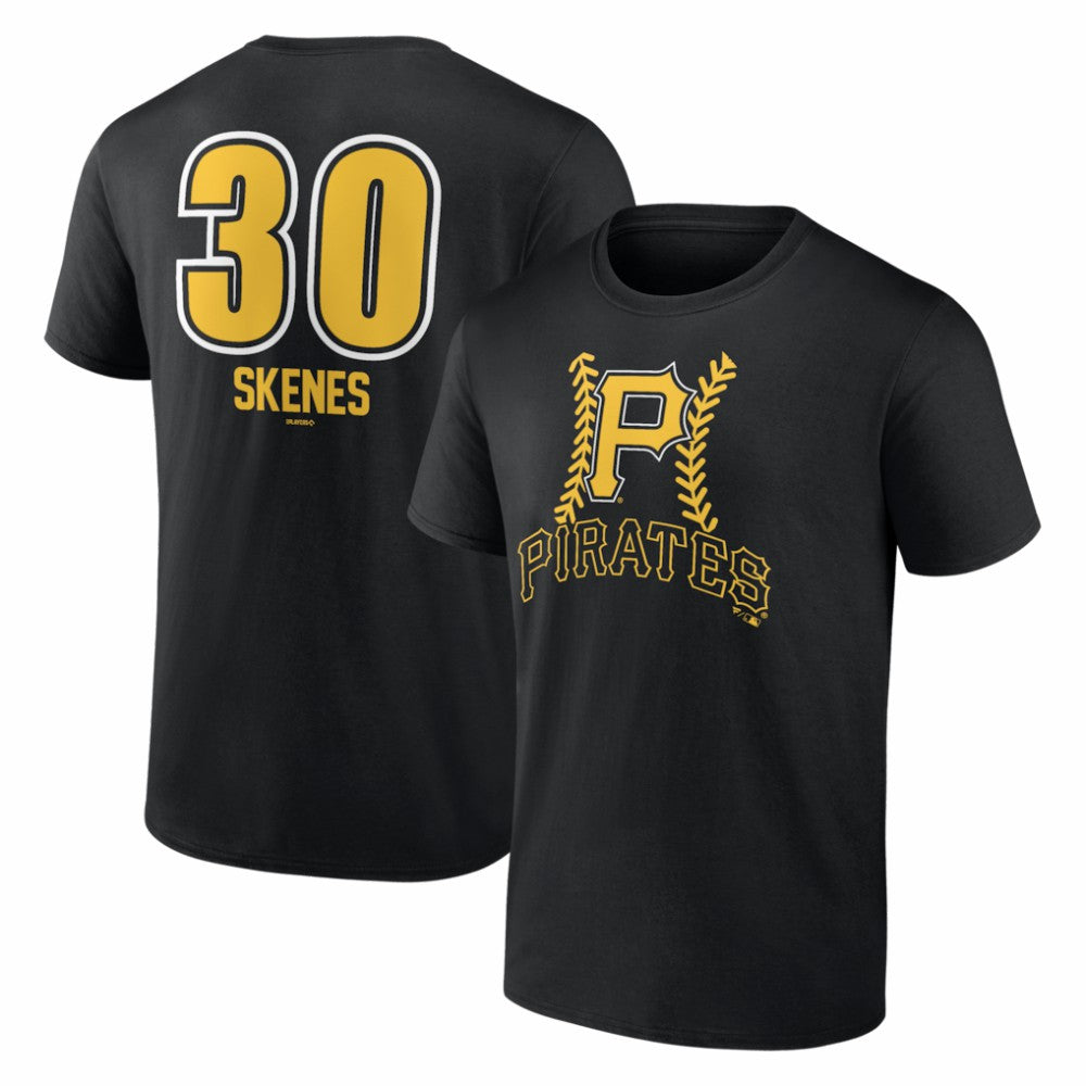Paul Skenes Pittsburgh Pirates Fastball Player Name & Number T-Shirt - Black