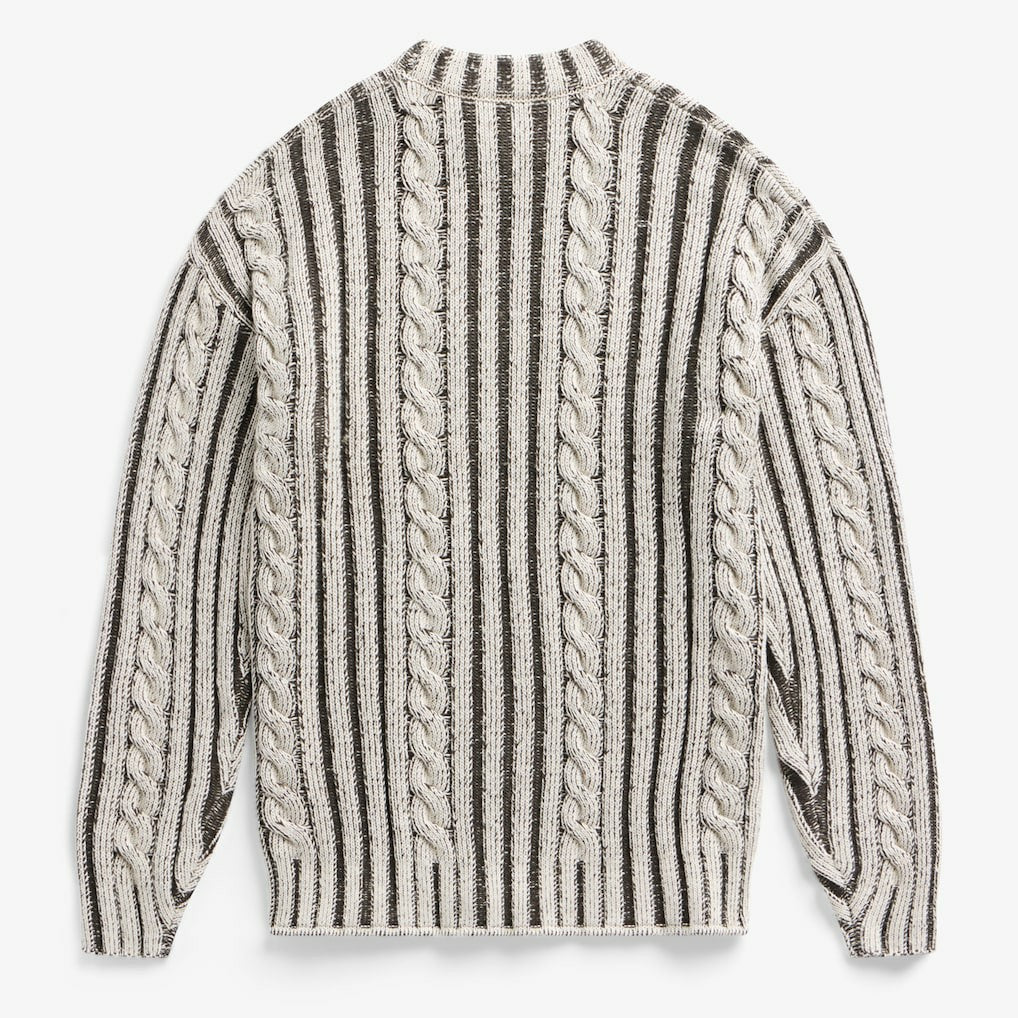 San Francisco 49ers Off Season x NFL Unisex Cable Knit Sweater - Cream/Gray on sale