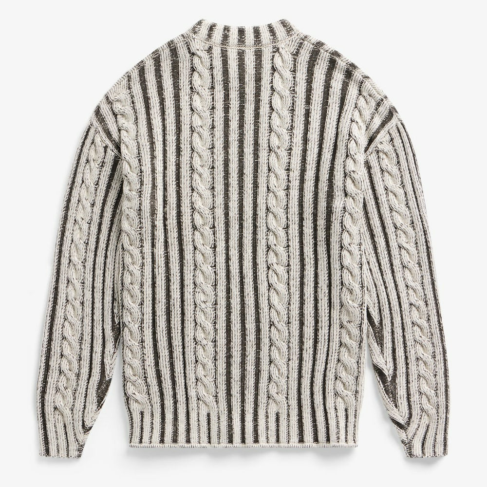 San Francisco 49ers Off Season x NFL Unisex Cable Knit Sweater - Cream/Gray on sale