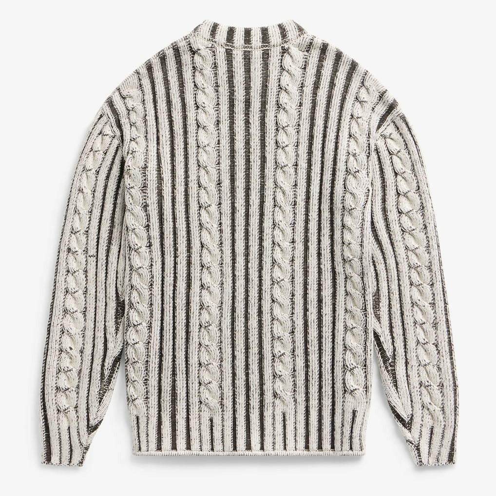 Philadelphia Eagles Off Season x NFL Unisex Cable Knit Sweater - Cream/Gray sale