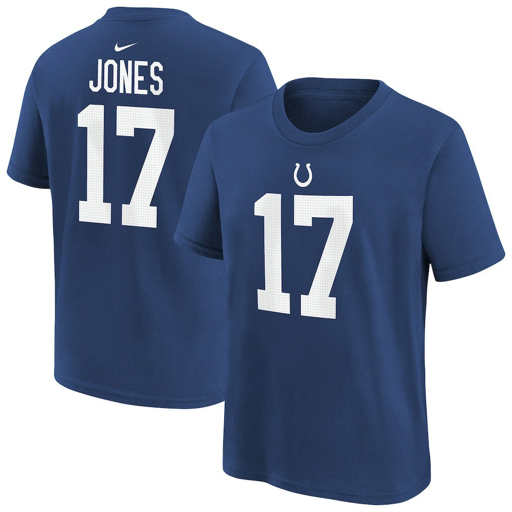 Daniel Jones Indianapolis Colts Youth Player Name & Number T-Shirt - Royal | Nike for sale