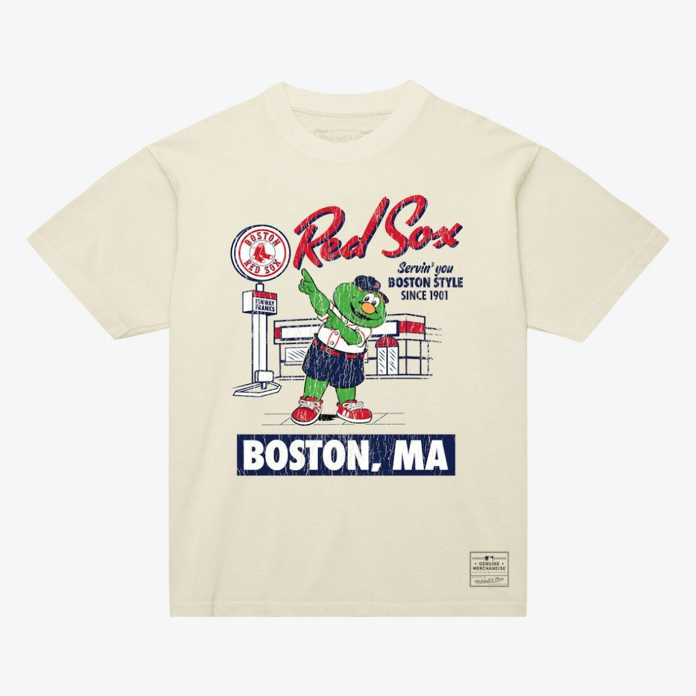 Boston Red Sox Deli T-Shirt - Cream | Mitchell & Ness