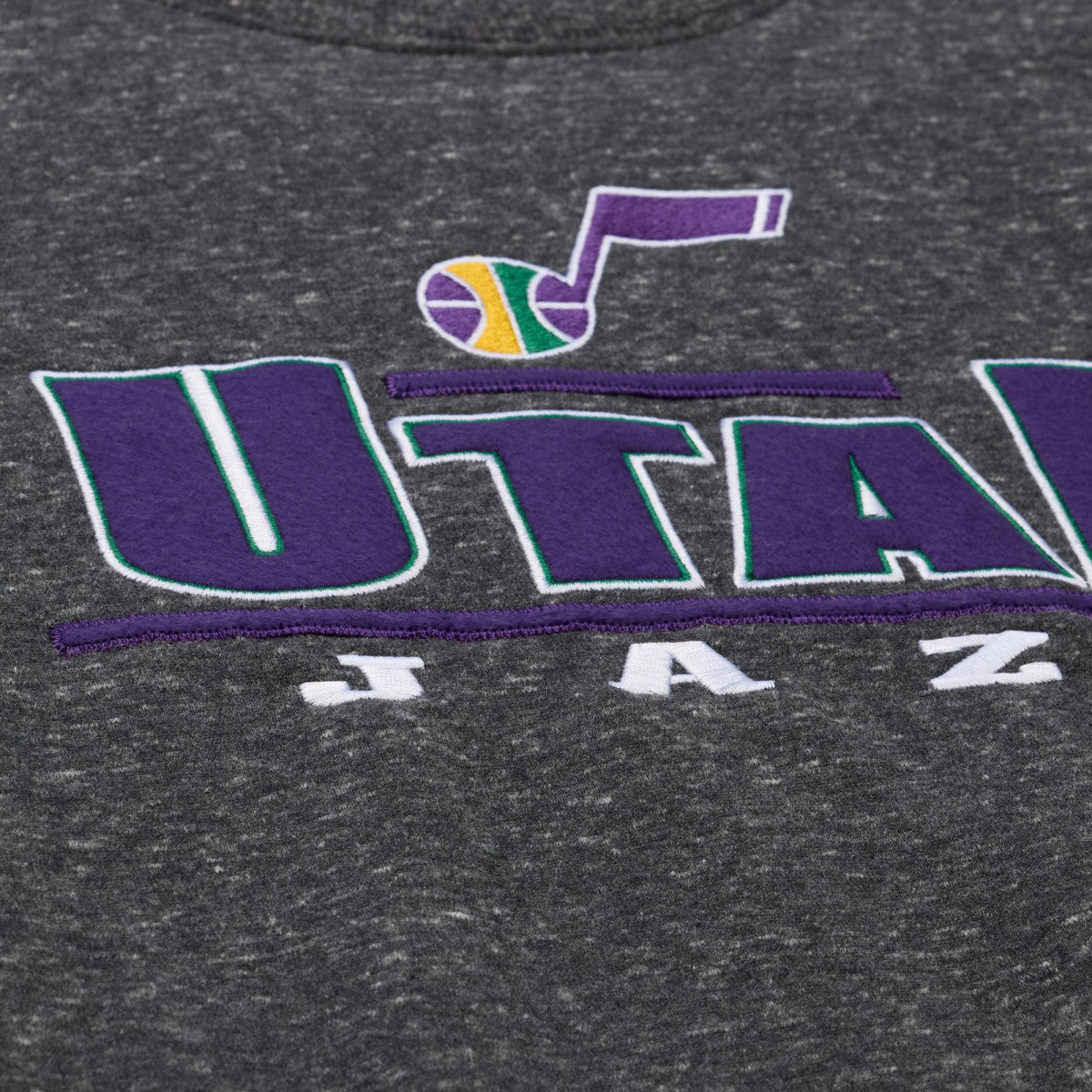 Utah Jazz Throw It Back Fleece Sweatshirt - Black | Mitchell & Ness cheap