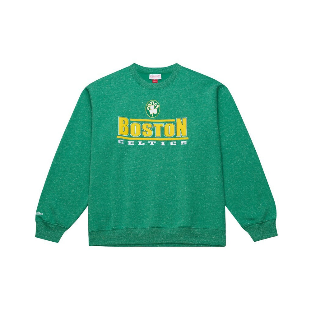 Boston Celtics Throw It Back Fleece Sweatshirt - Green | Mitchell & Ness on sale