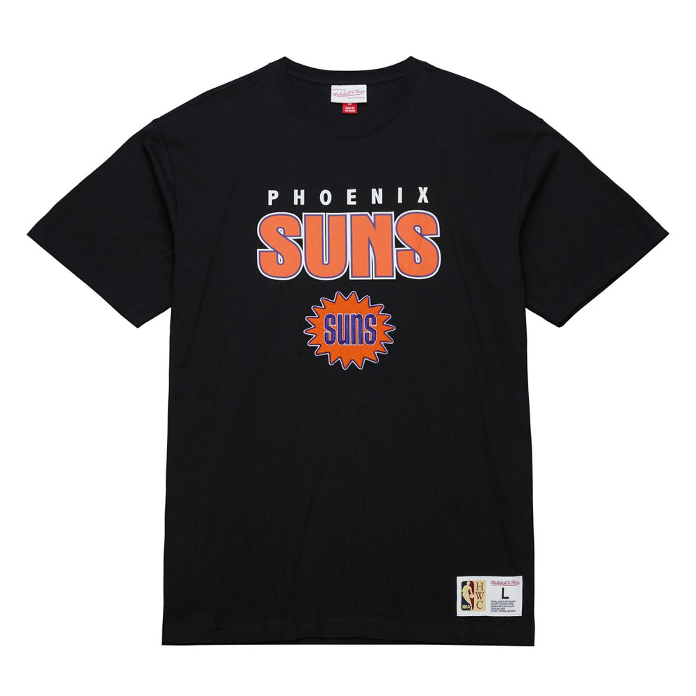 Phoenix Suns Hardwood Classics Throw It Back Premium T-Shirt - Black | Mitchell & Ness online