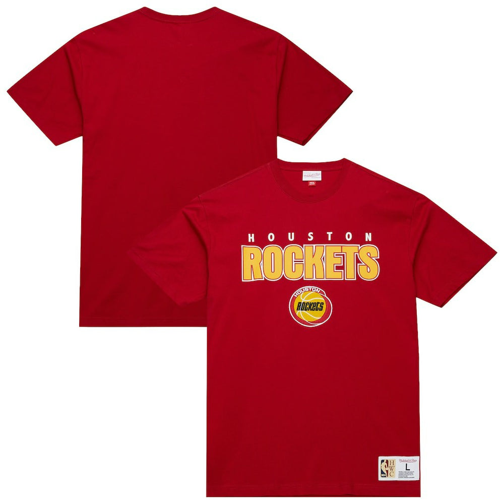 Houston Rockets Hardwood Classics Throw It Back Premium T-Shirt sale - Red | Mitchell & Ness discount