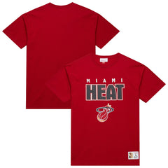 Miami Heat Hardwood Classics Throw It Back Premium T-Shirt - Red | Mitchell & Ness shop