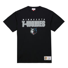 Minnesota Timberwolves Hardwood Classics Throw It Back Premium T-Shirt - Black | Mitchell & Ness shop
