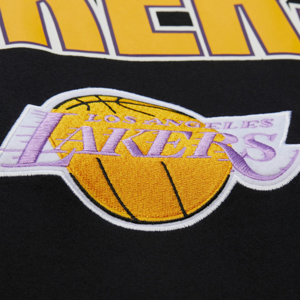 Los Angeles Lakers Hardwood Classics Throw It Back Premium T-Shirt - Black | Mitchell & Ness sale