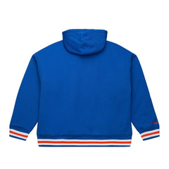 New York Knicks Throw It Back Quilted Fleece Quarter-Zip Hoodie - Blue | Mitchell & Ness cheap