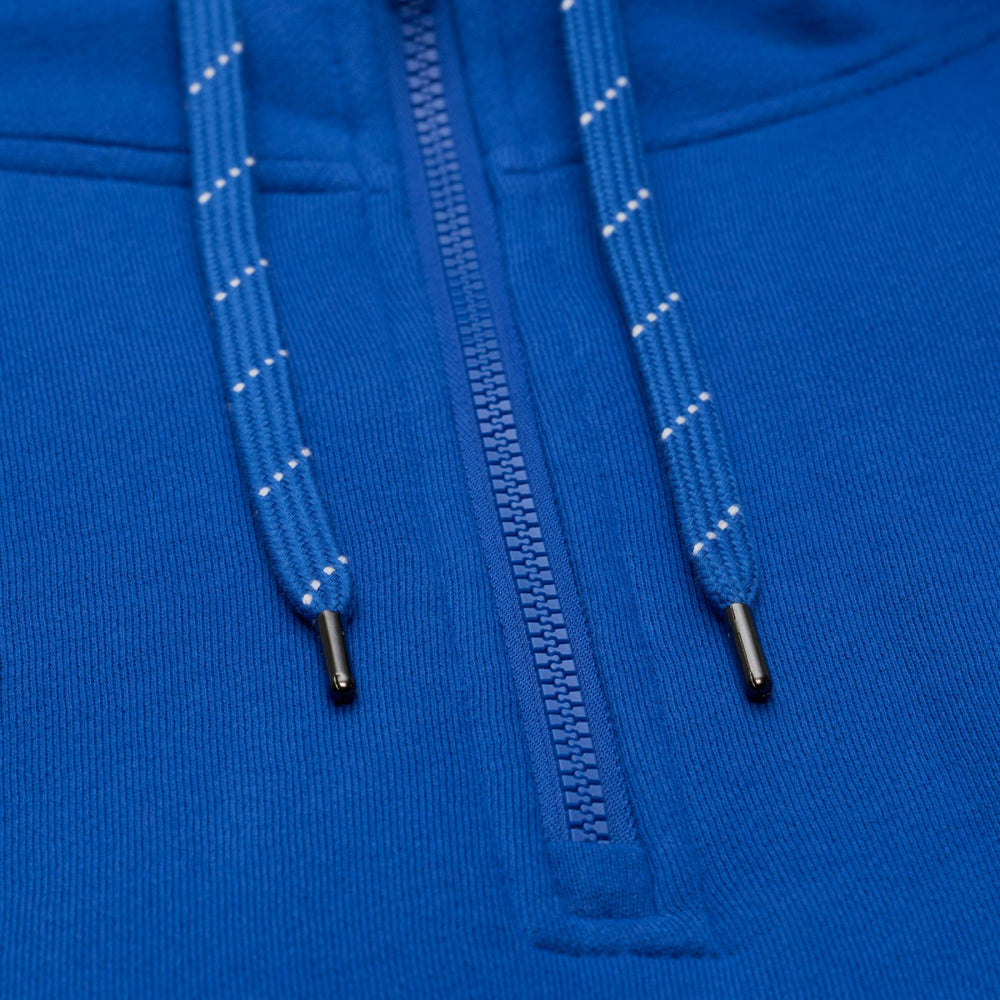 New York Knicks Throw It Back Quilted Fleece Quarter-Zip Hoodie - Blue | Mitchell & Ness cheap