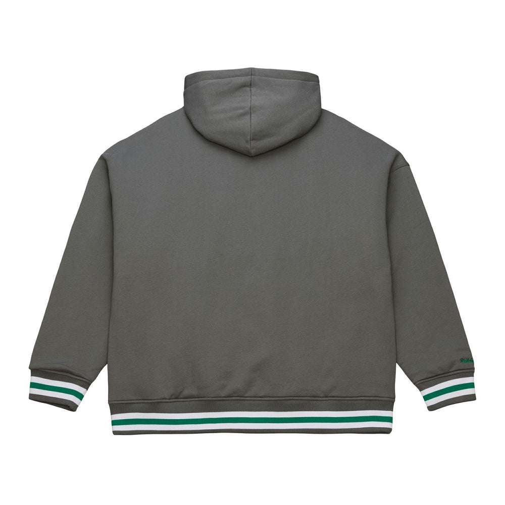 Milwaukee Bucks Throw It Back Quilted Fleece Quarter-Zip Hoodie - Gray | Mitchell & Ness sale