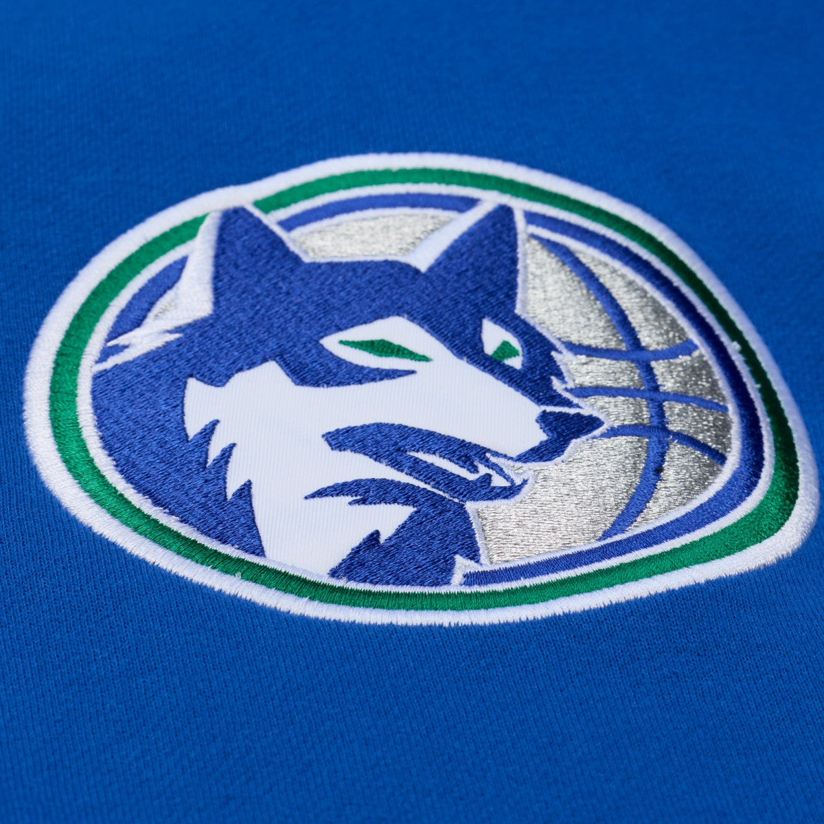 Minnesota Timberwolves Throw It Back Quilted Fleece Quarter-Zip Hoodie - Royal | Mitchell & Ness on sale