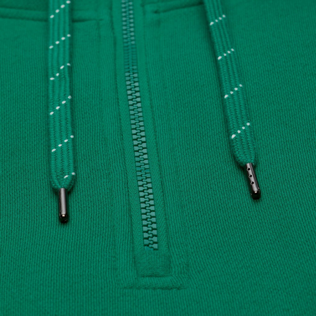 Boston Celtics Throw It Back Quilted Fleece Quarter-Zip Hoodie - Green | Mitchell & Ness shop