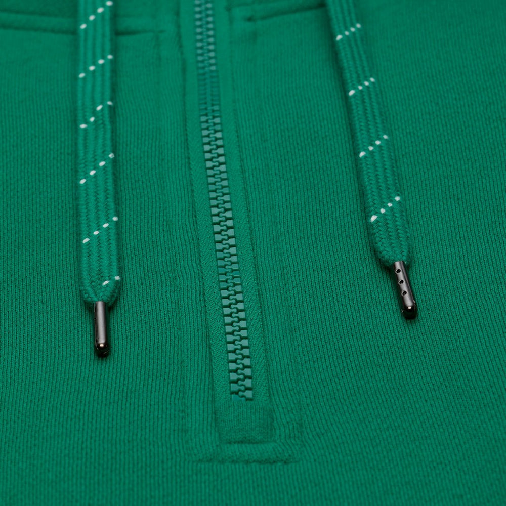 Boston Celtics Throw It Back Quilted Fleece Quarter-Zip Hoodie - Green | Mitchell & Ness shop