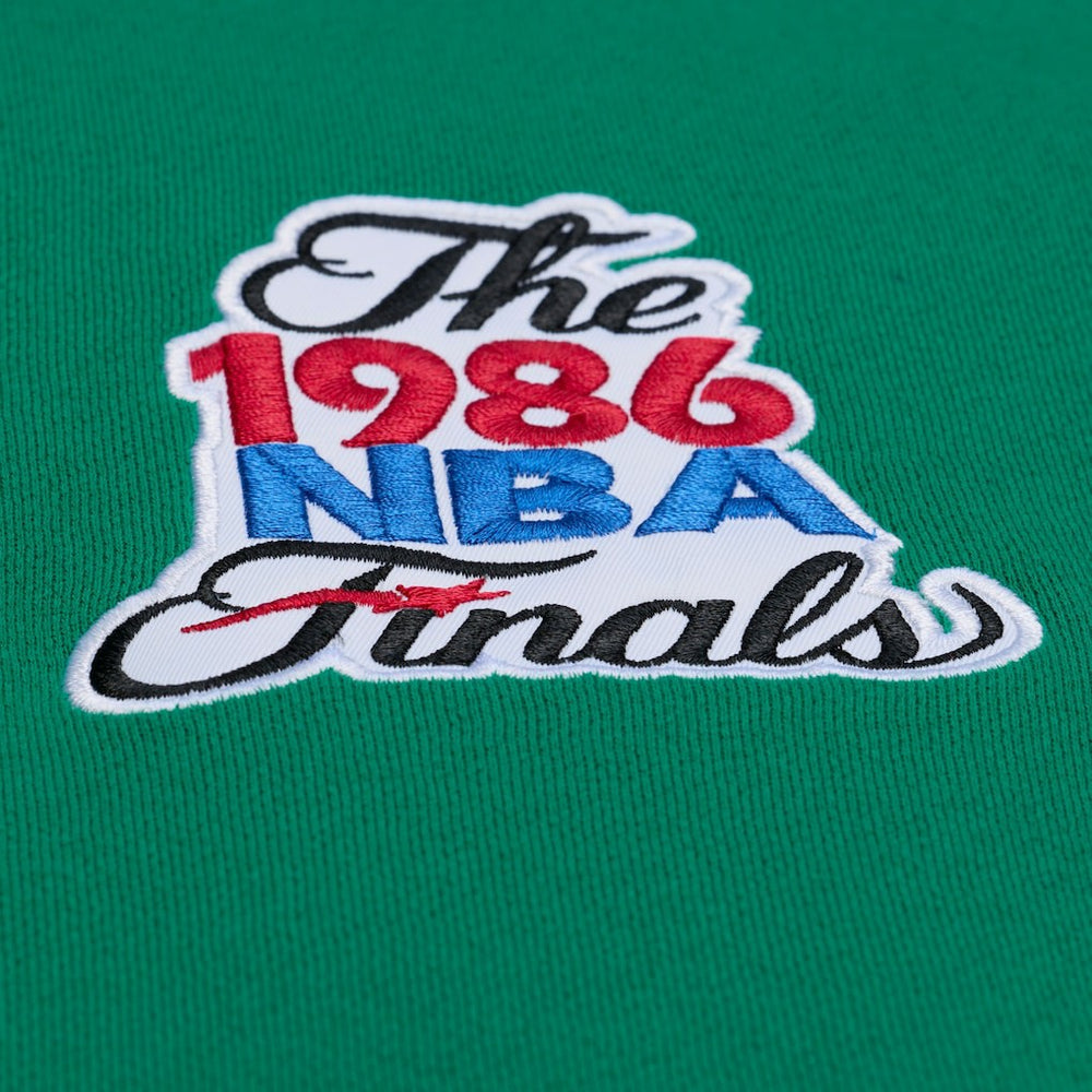 Boston Celtics Throw It Back Quilted Fleece Quarter-Zip Hoodie - Green | Mitchell & Ness shop