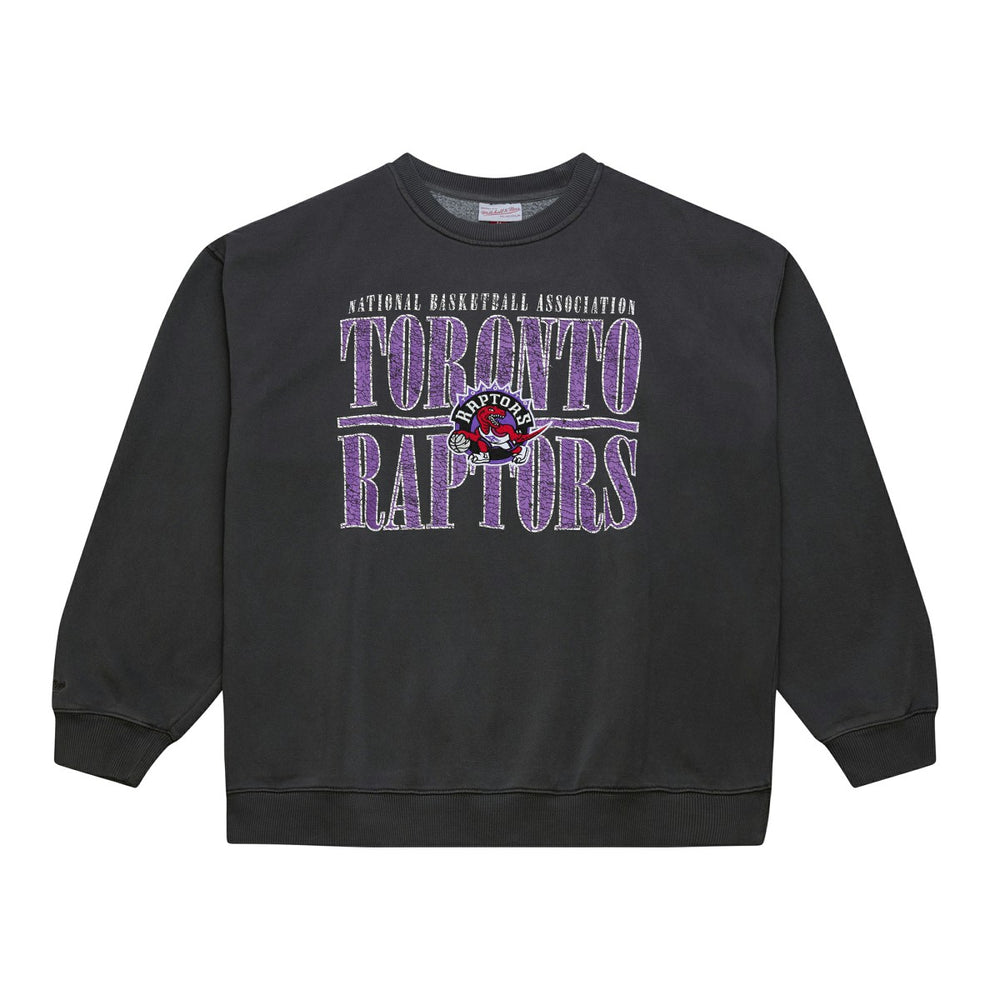 Toronto Raptors NBA Downtown Collection Fleece Sweatshirt - Black | Mitchell & Ness discount
