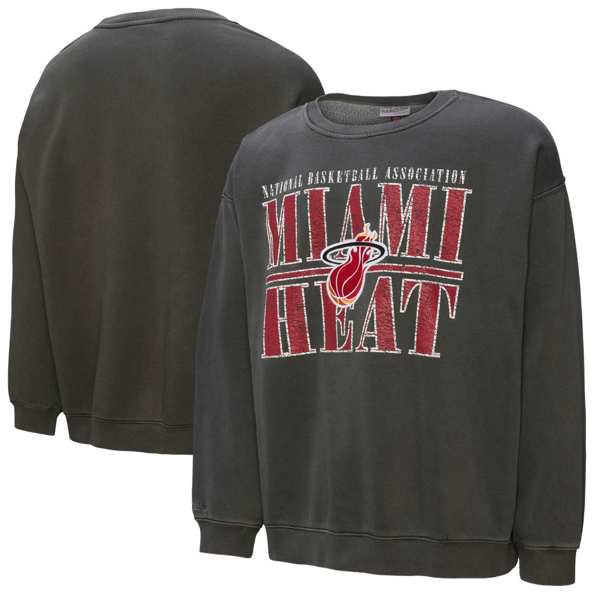 Miami Heat NBA Downtown Collection Fleece Sweatshirt - Black | Mitchell & Ness cheap