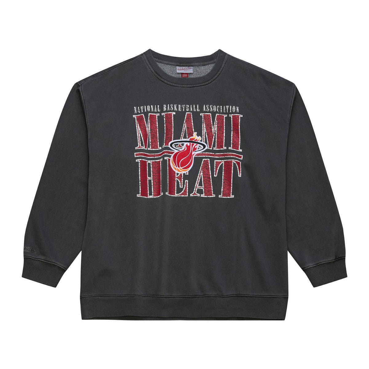 Miami Heat NBA Downtown Collection Fleece Sweatshirt - Black | Mitchell & Ness cheap