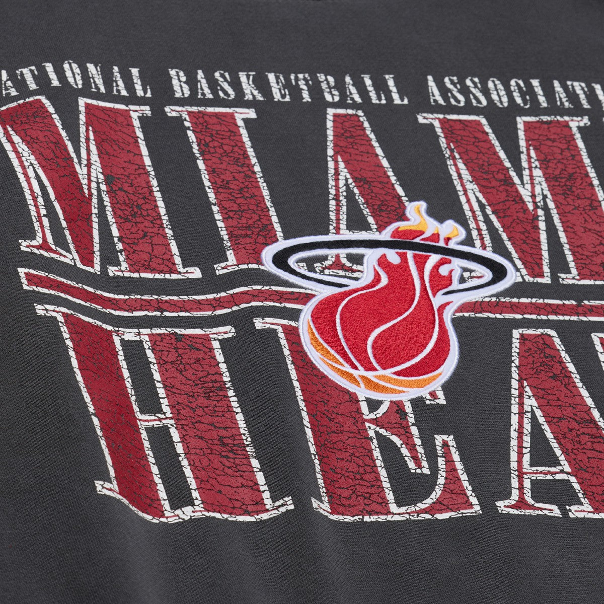 Miami Heat NBA Downtown Collection Fleece Sweatshirt - Black | Mitchell & Ness cheap