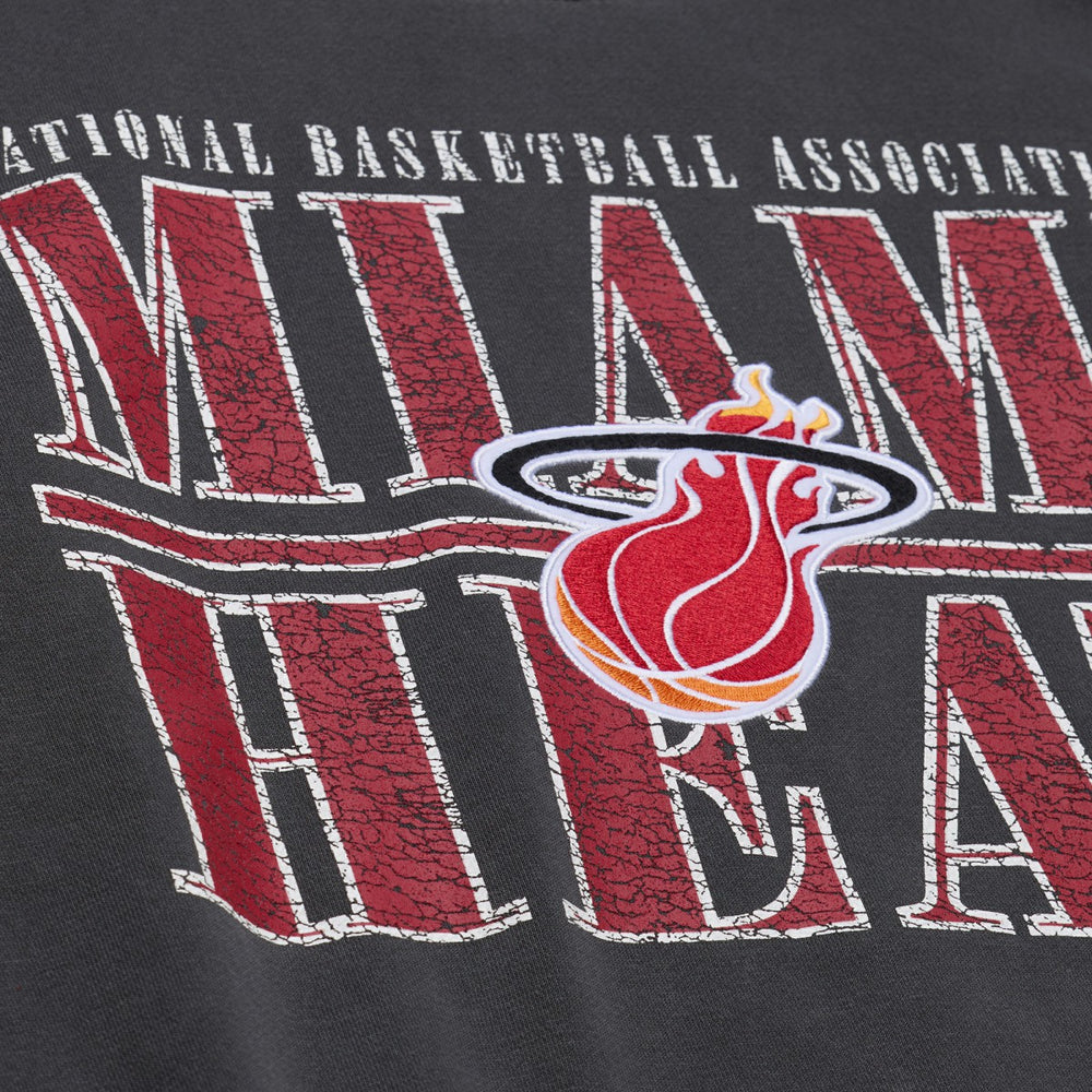 Miami Heat NBA Downtown Collection Fleece Sweatshirt - Black | Mitchell & Ness cheap