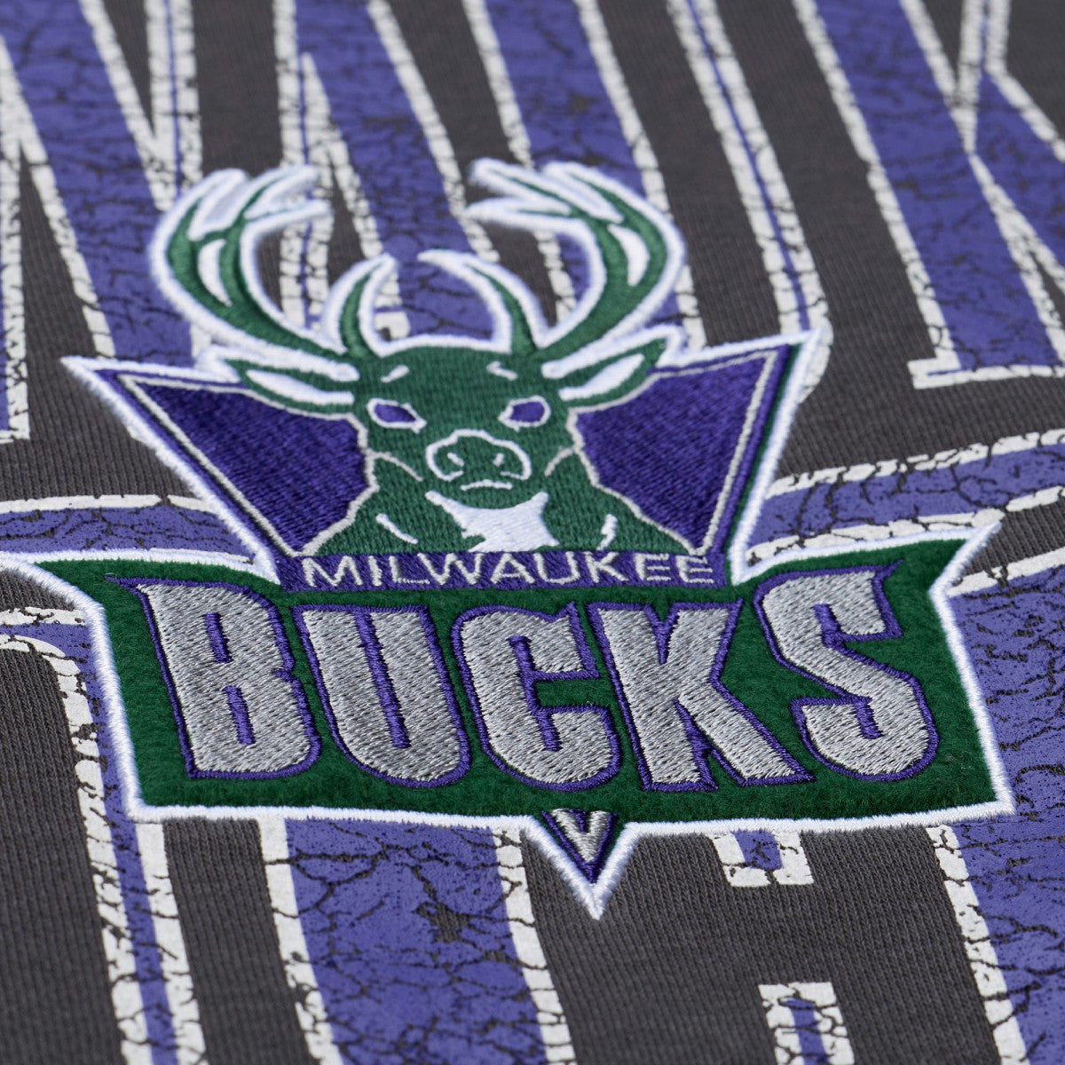 Milwaukee Bucks NBA Downtown Collection Fleece Sweatshirt - Black | Mitchell & Ness for sale