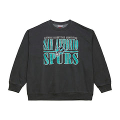 San Antonio Spurs NBA Downtown Collection Fleece Sweatshirt - Black | Mitchell & Ness discount