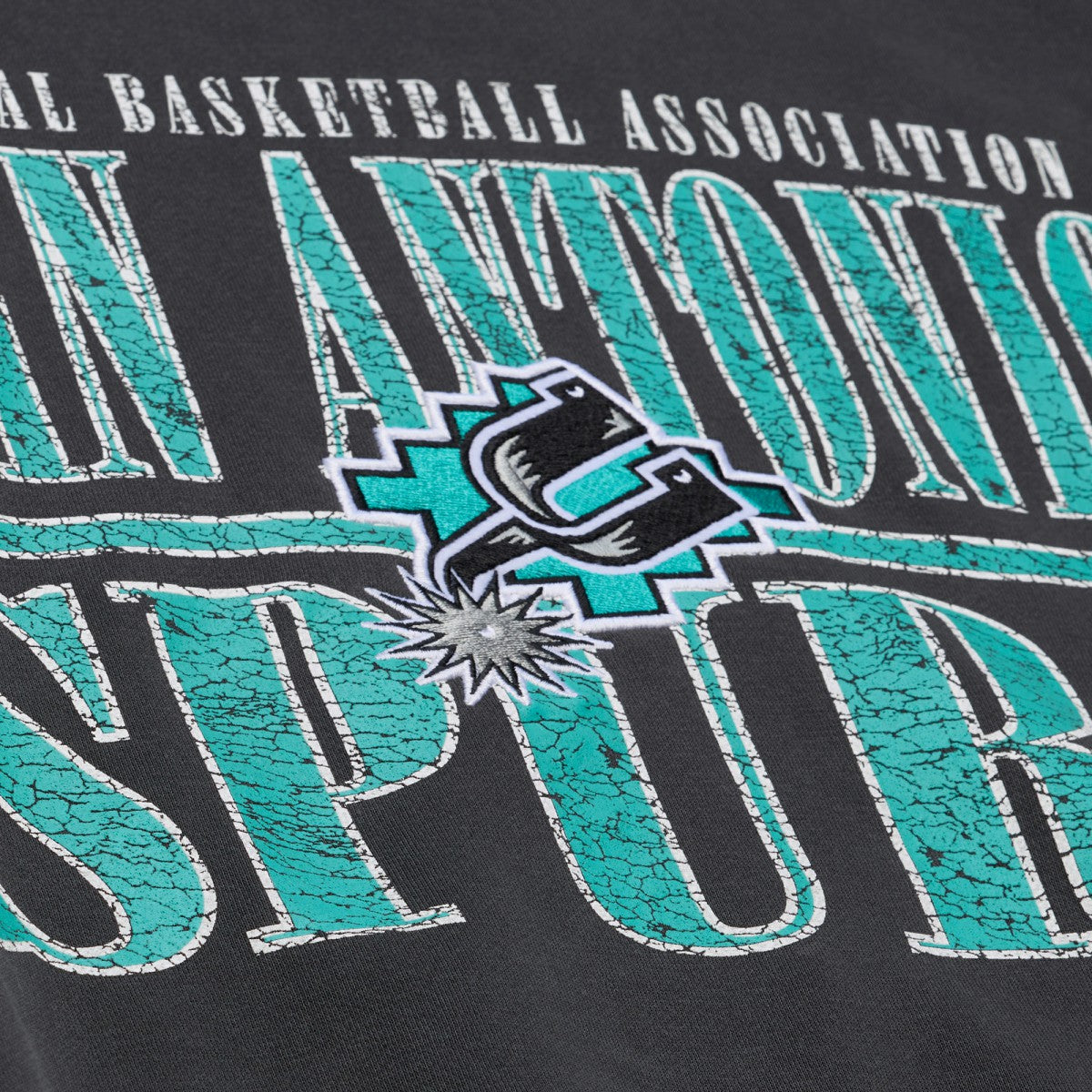 San Antonio Spurs NBA Downtown Collection Fleece Sweatshirt - Black | Mitchell & Ness discount