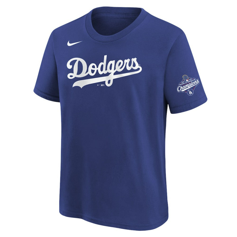 Shohei Ohtani Los Angeles Dodgers Youth 2025 World Series Champions Name & Number T-Shirt - Royal | Nike