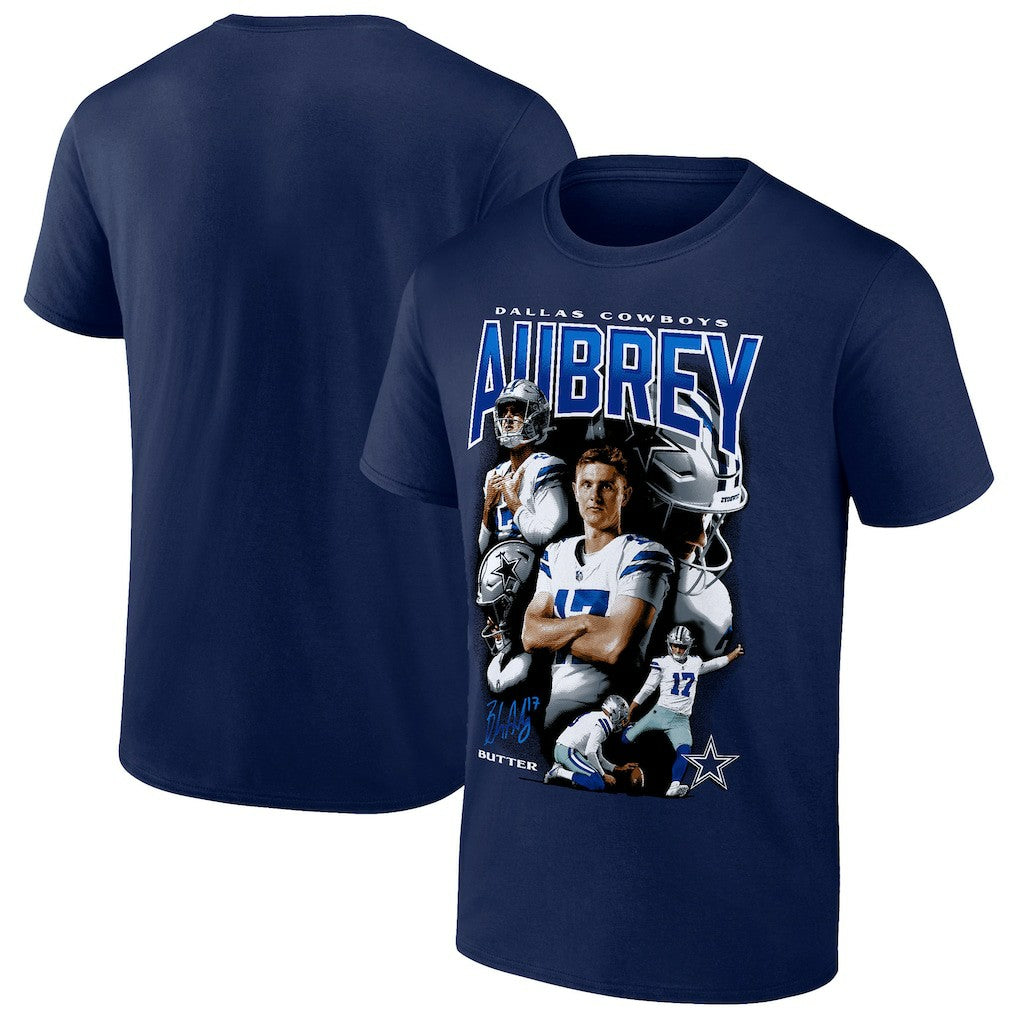 Brandon Aubrey Dallas Cowboys Collage T-Shirt - Navy sale