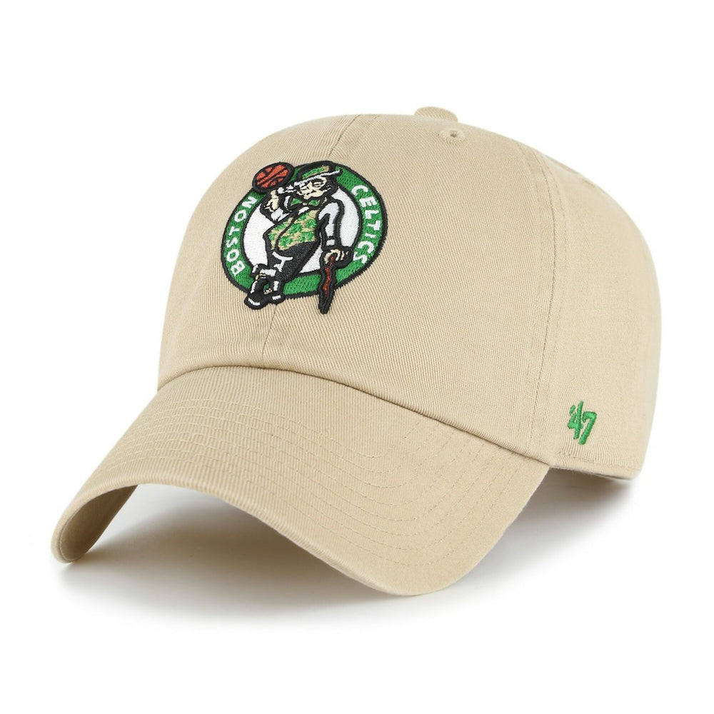 Boston Celtics '47 Logo Clean Up Adjustable Hat - Khaki | 47 brand outlet