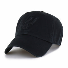 San Antonio Spurs '47 Black on Black Clean Up Adjustable Hat | 47 brand online