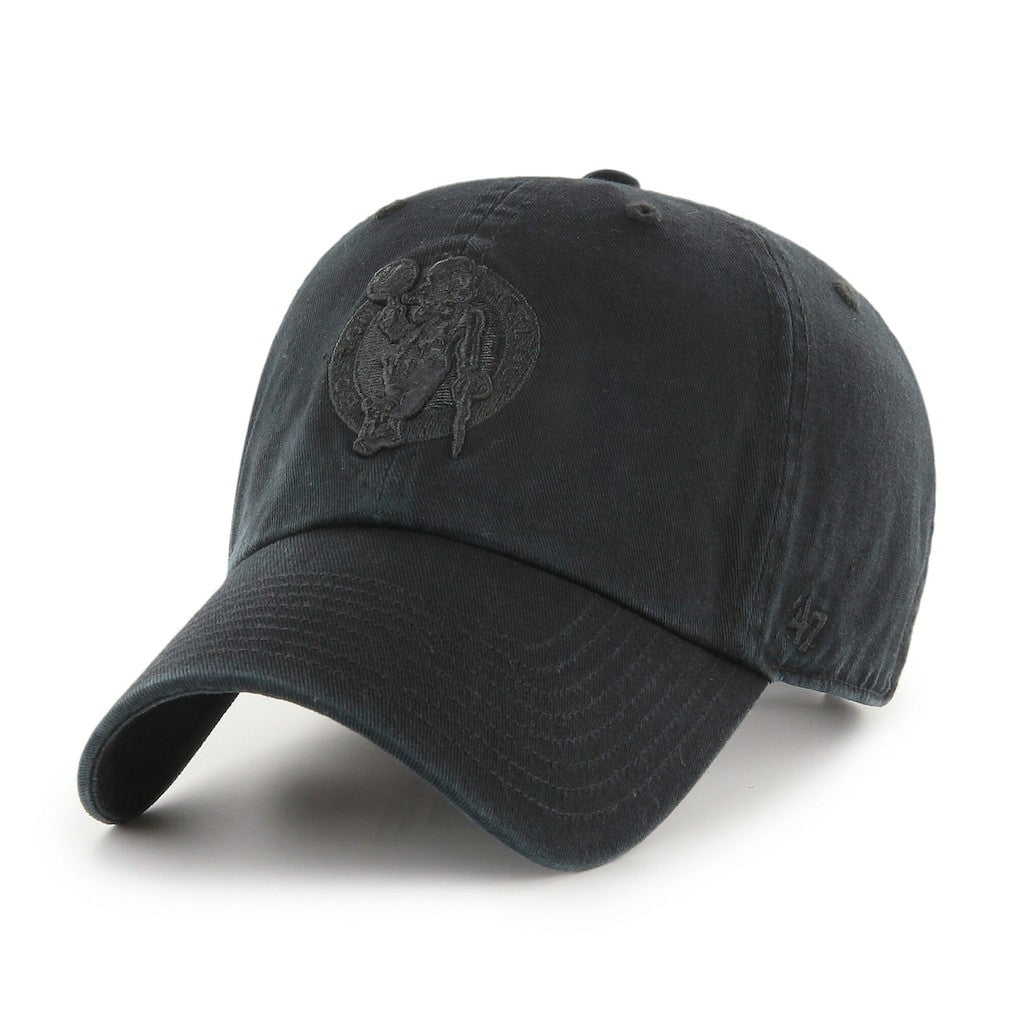 Boston Celtics '47 Black on Black Clean Up Adjustable Hat | 47 brand for sale
