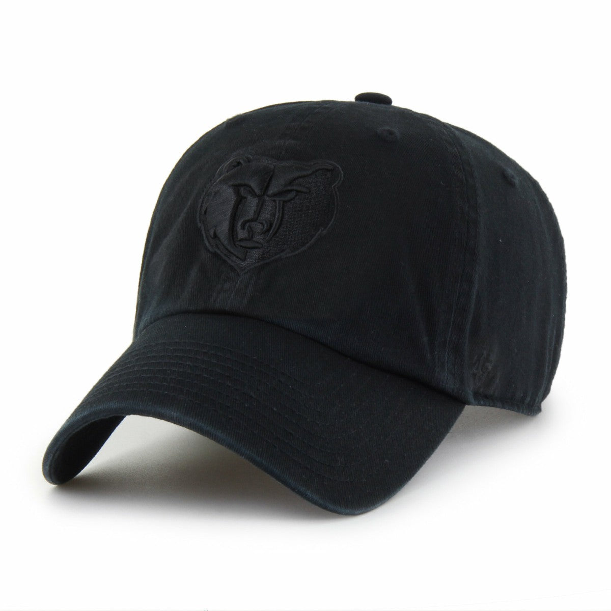 Memphis Grizzlies '47 Black on Black Clean Up Adjustable Hat | 47 brand on sale