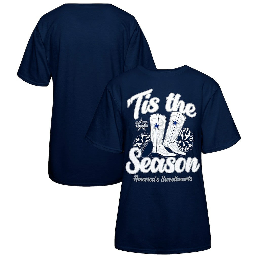 Dallas Cowboys Women's 'Tis The Season Boots T-Shirt - Navy outlet
