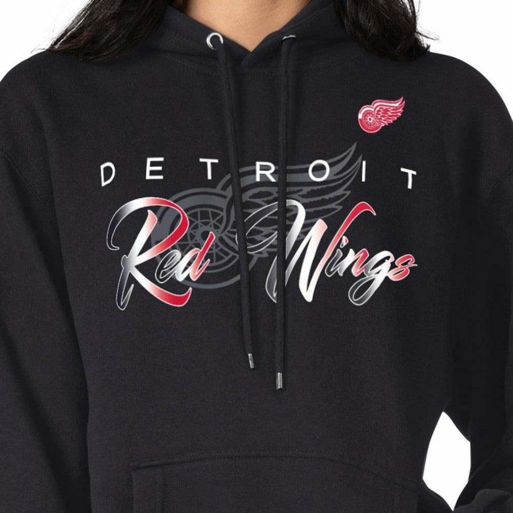 Detroit Red Wings G-III 4Her by Carl Banks Shadow Logo Fleece Pullover Hoodie Black