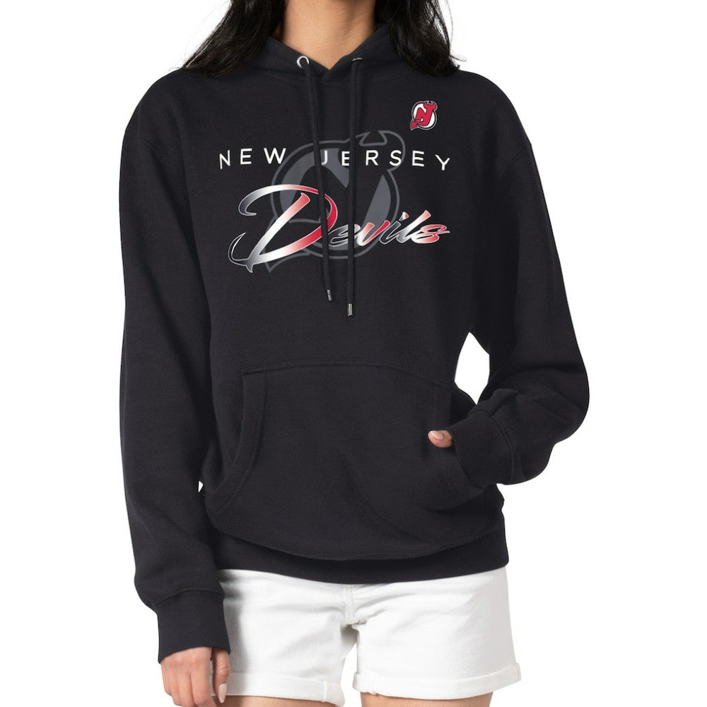 New Jersey Devils G-III 4Her by Carl Banks Shadow Logo Fleece Pullover Hoodie Black