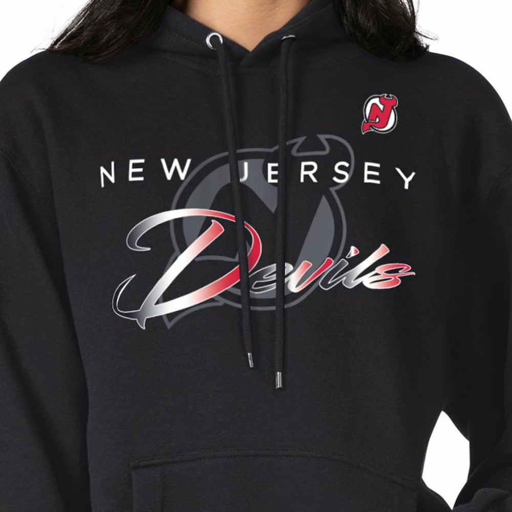 New Jersey Devils G-III 4Her by Carl Banks Shadow Logo Fleece Pullover Hoodie Black