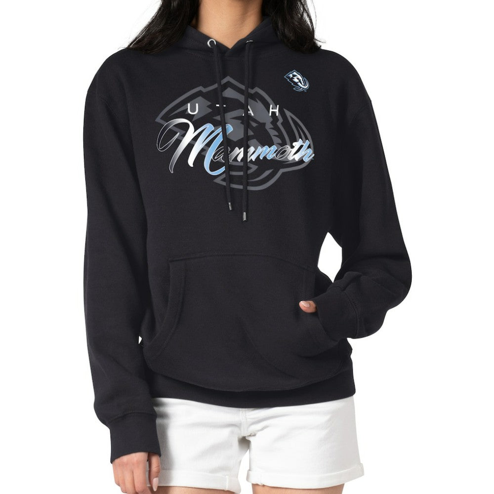 Utah Mammoth G-III 4Her by Carl Banks Shadow Logo Fleece Pullover Hoodie Black