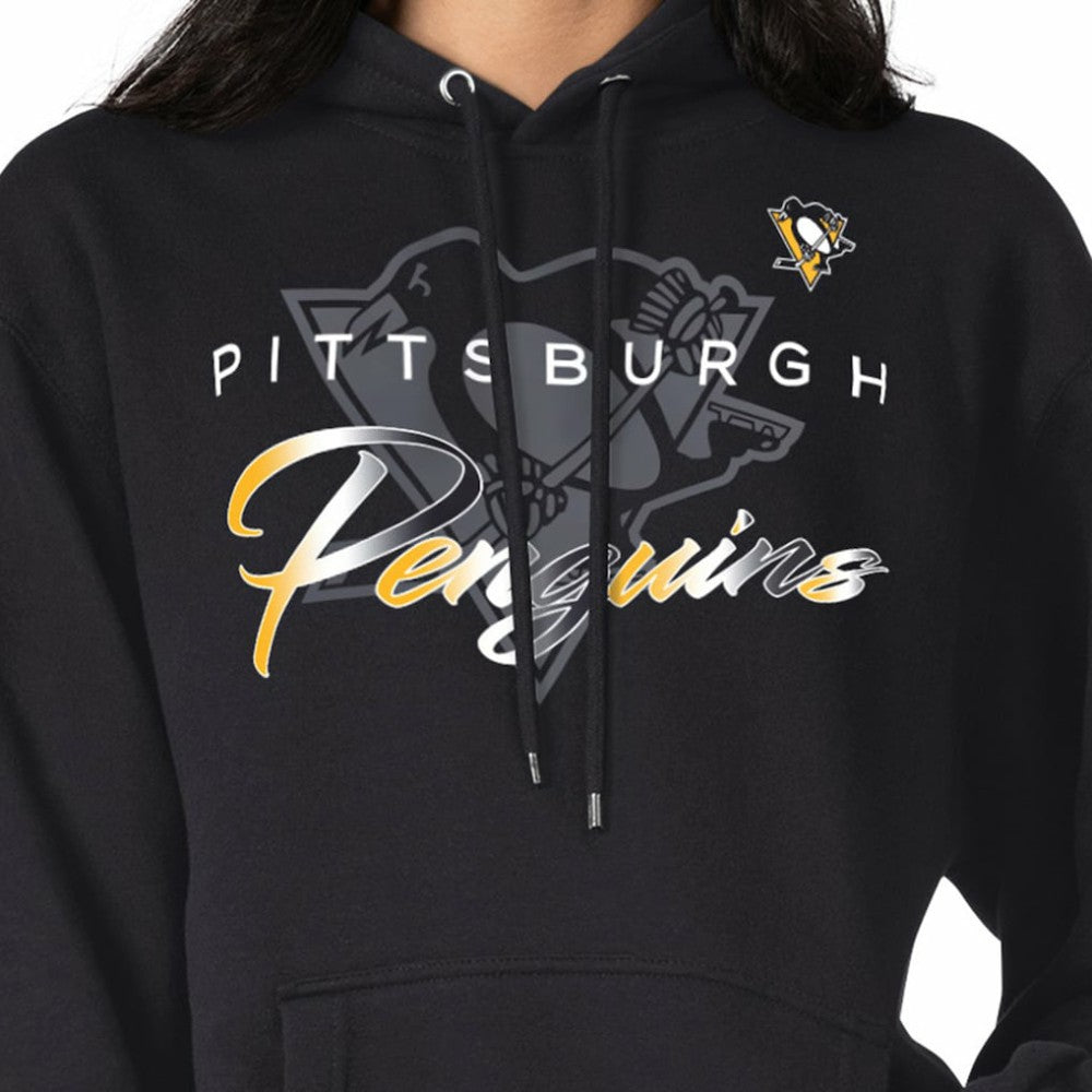 Pittsburgh Penguins G-III 4Her by Carl Banks Shadow Logo Fleece Pullover Hoodie Black