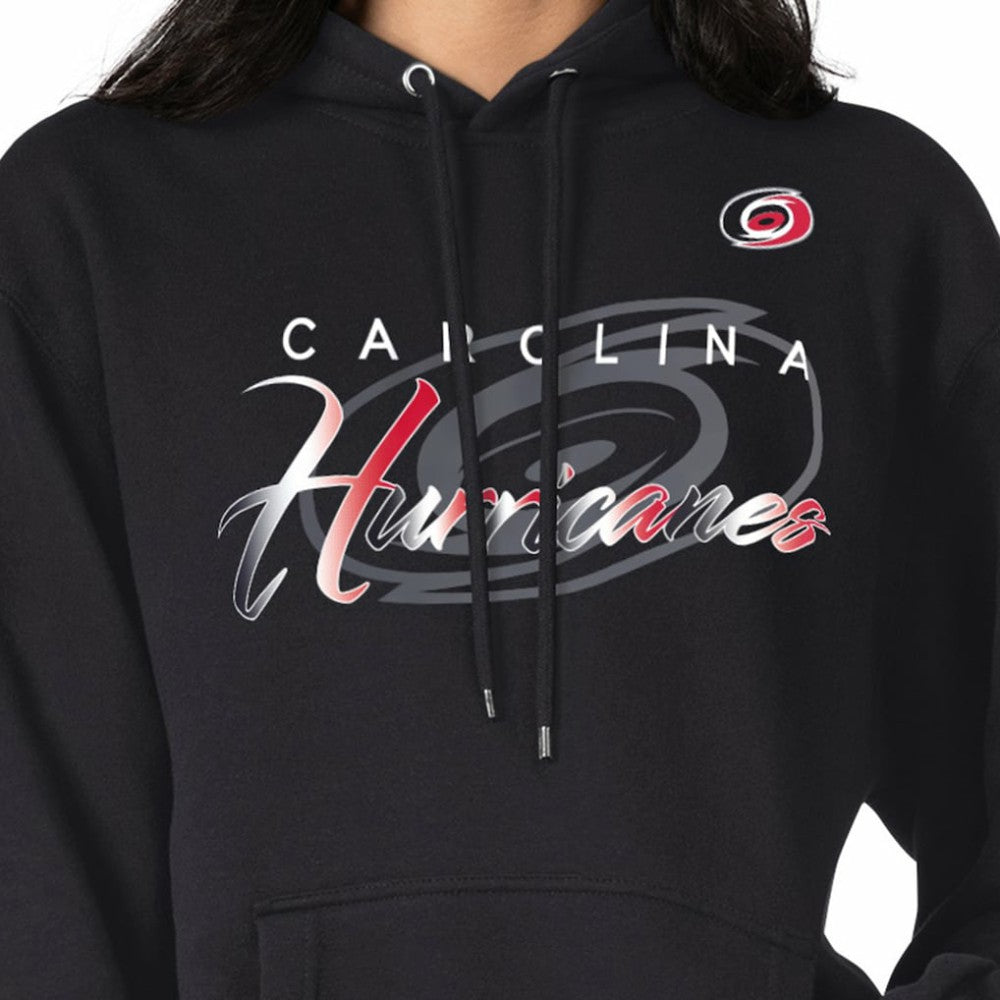 Carolina Hurricanes G-III 4Her by Carl Banks Shadow Logo Fleece Pullover Hoodie Black